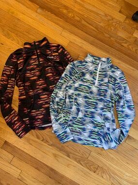 Lot Bundle Fila Women’s' Long-Sleeve Quarter-Zip Workout Tops